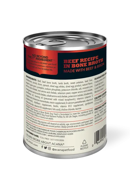 ACANA Beef Recipe in Bone Broth Premium Chunks Wet Dog Food