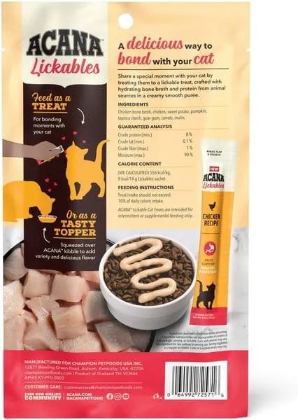 ACANA Lickables Chicken Recipe Cat Treats
