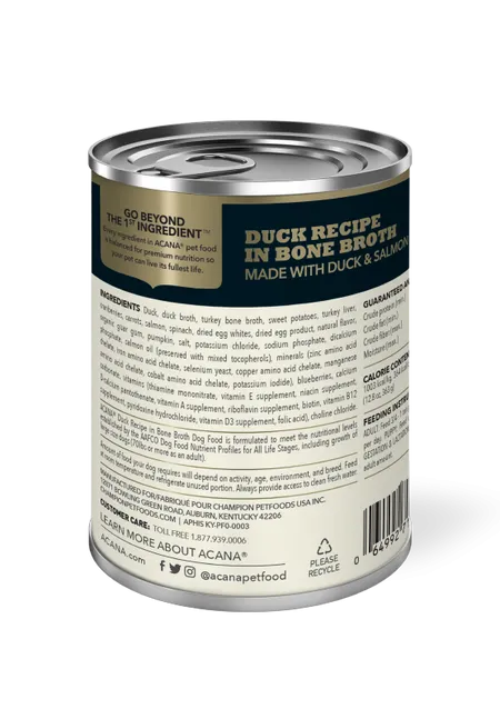 ACANA Premium Chunks Duck Recipe in Bone Broth Wet Dog Food