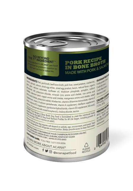 ACANA Premium Chunks Pork Recipe in Bone Broth Wet Dog Food