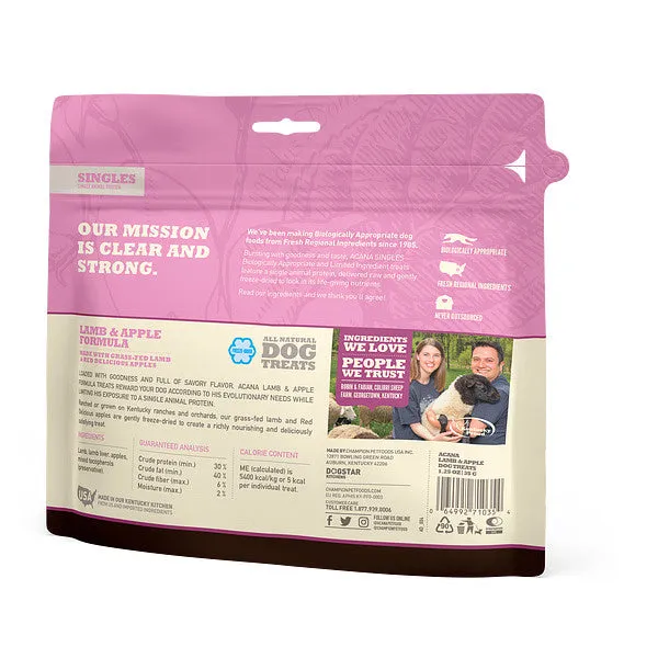 ACANA Singles Grain Free Limited Ingredient Diet Lamb & Apple Formula Dog Treats