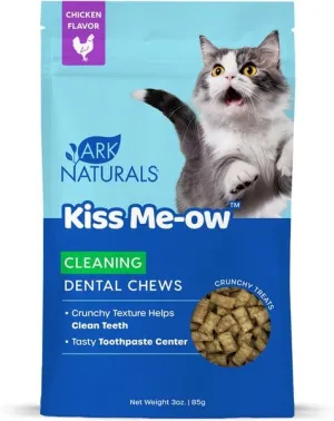 Ark Naturals Kiss Me-Ow Cleaning Chicken Dental Chews Crunchy Cat Treats