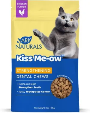 Ark Naturals Kiss Me-Ow Strengthening Chicken Dental Chews Crunchy Cat Treats