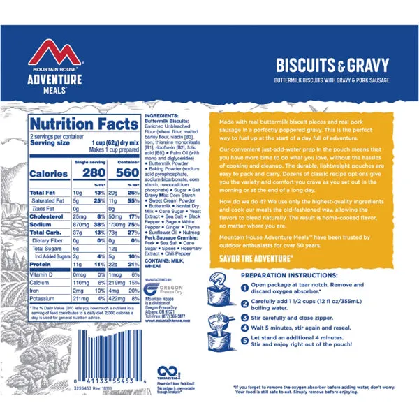 Biscuits & Gravy (2 Servings)