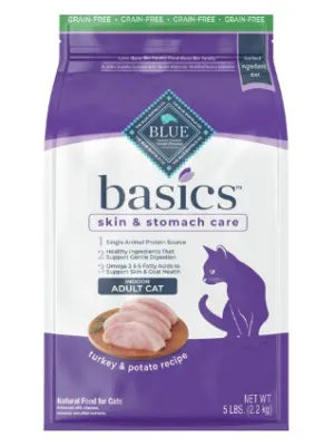 Blue Buffalo Basics Grain Free Adult Indoor Turkey & Potato Recipe Dry Cat Food