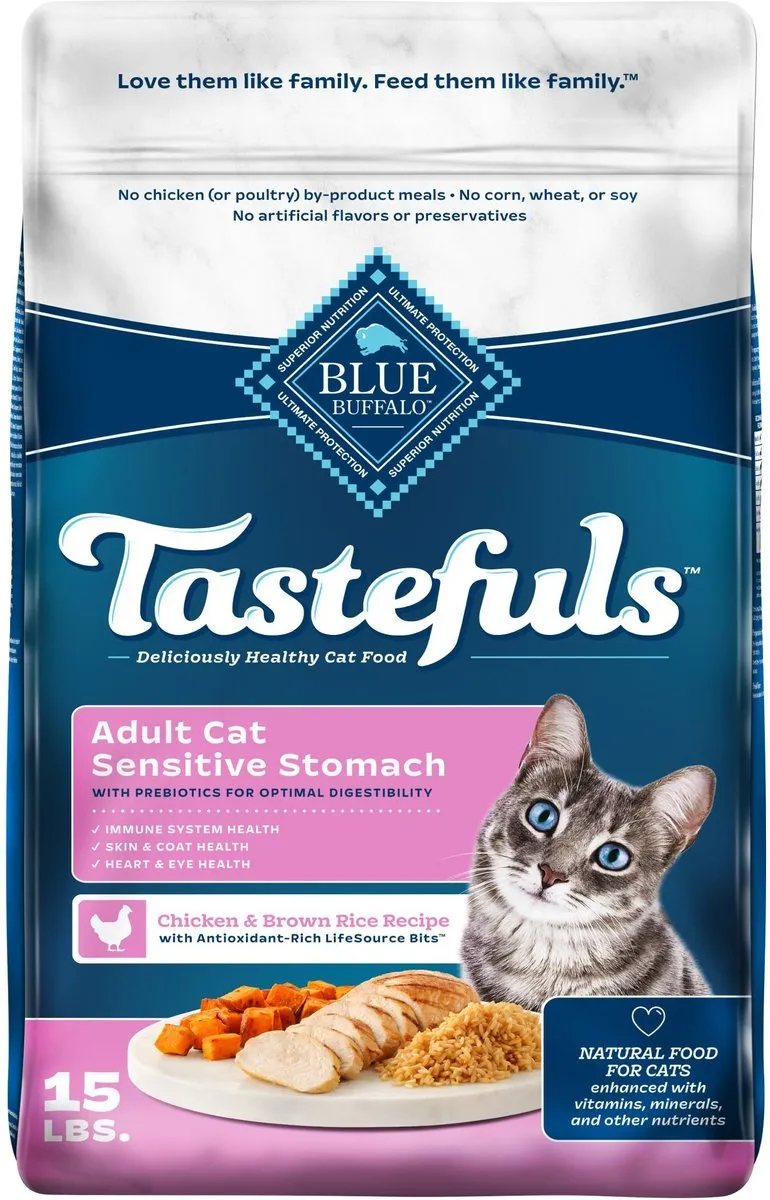 Blue Buffalo Sensitive Stomach Natural Chicken & Brown Rice Dry Cat Food