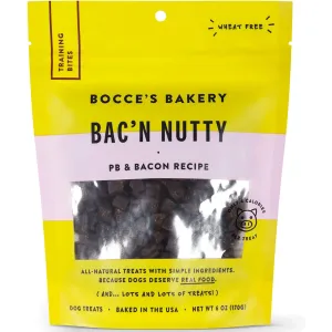 Bocce's Bakery Bac'N Nutty Training Bites Bacon Dog Treats