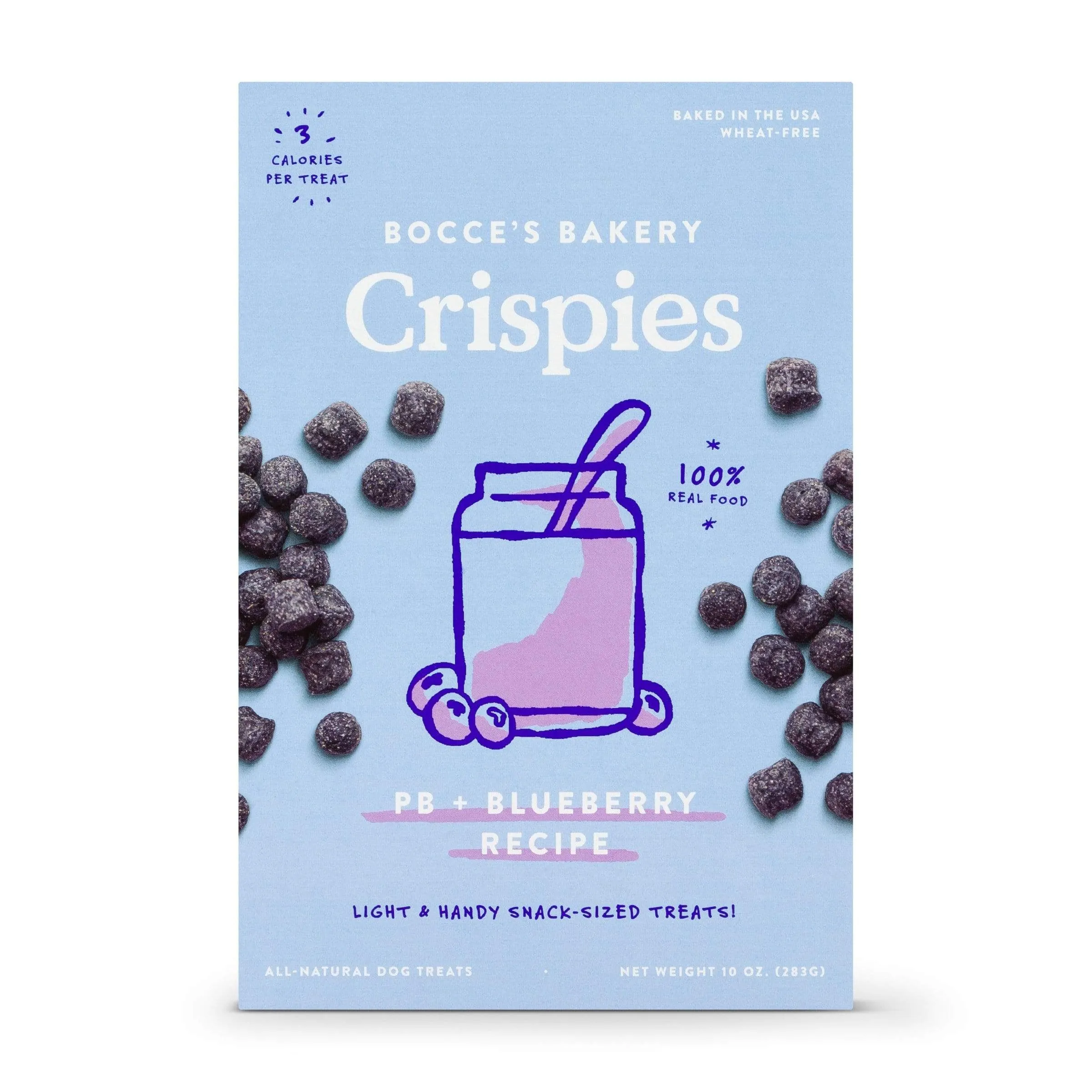 Bocce's Bakery PB   Blueberry Crispies Dog Treats