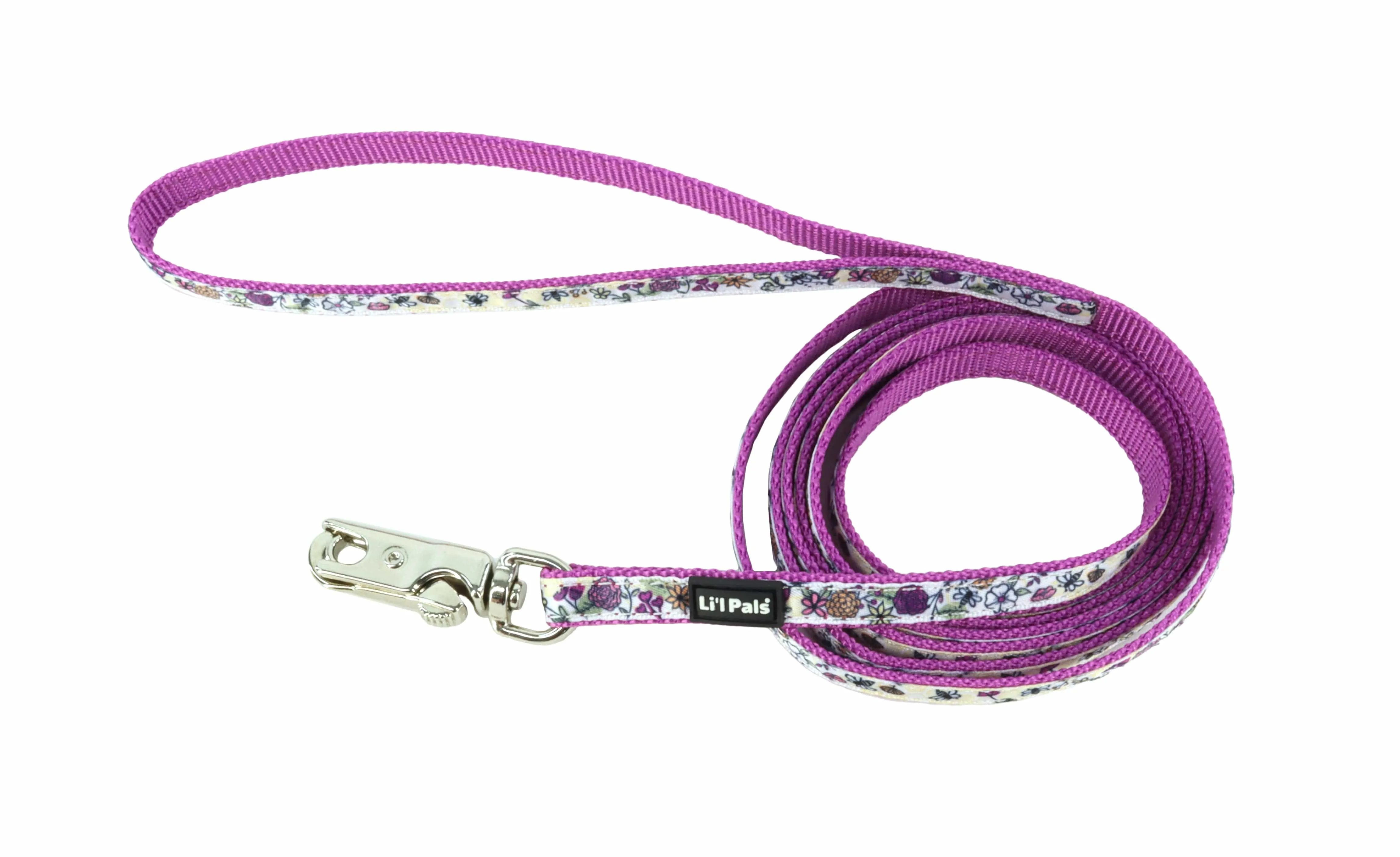 Coastal Pet Products Li'l Bumble Bees Li'l Pals Charming Ribbon Overlay Dog Leash