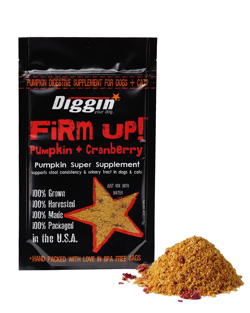 Diggin Your Dog FiRM UP!  Cranberry Pumpkin Super Supplement