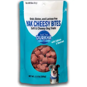 Durkha Pet Products Yak Cheesy Bites Dog Salmon & Beetroot 3.5 oz