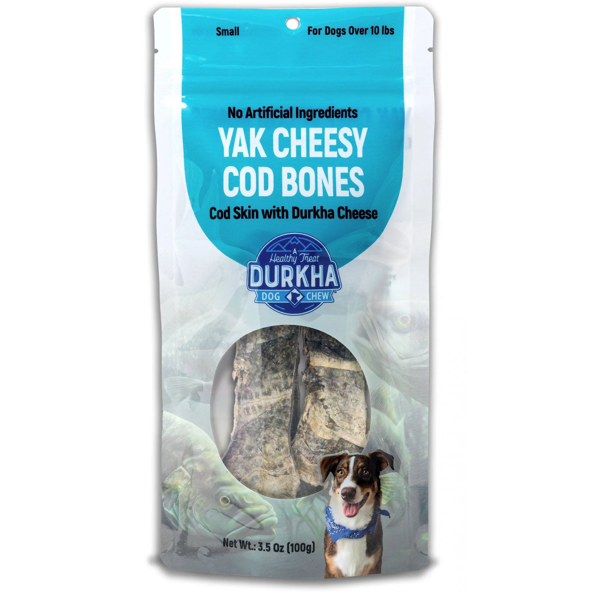 Durkha Pet Products Yak Cheesy Cod Bones Dog 5 in