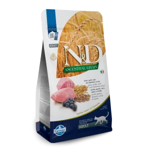 Farmina N&D Ancestral Grain Lamb & Blueberry Adult Dry Cat Food