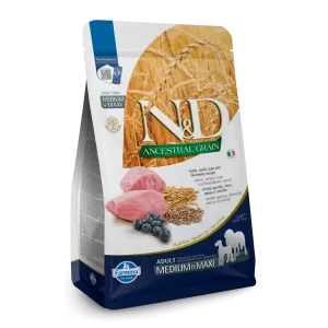 Farmina N&D Ancestral Grain Lamb & Blueberry Medium & Maxi Adult Dry Dog Food