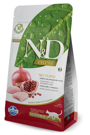 Farmina Natural & Delicious Prime Chicken & Pomegranate Neutered Adult Dry Cat Food