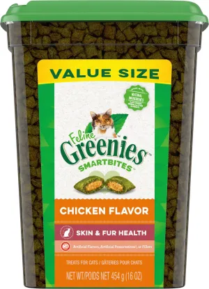 Feline Greenies Adult Natural Dental Care Oven Roasted Chicken Flavor Cat Treats