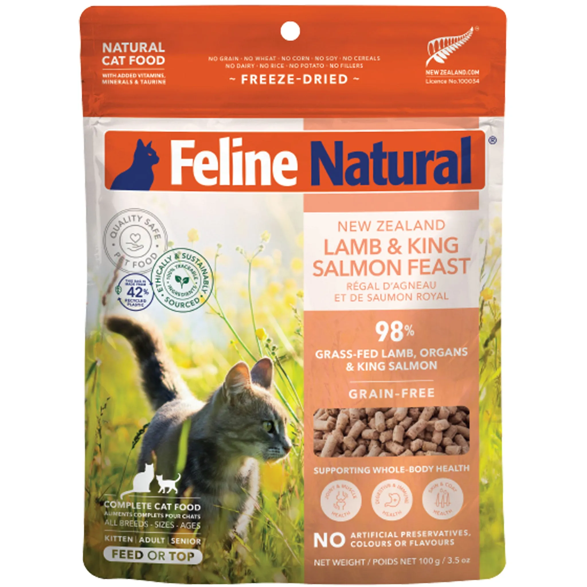 Feline Natural Freeze-Dried Cat Lamb & Salmon