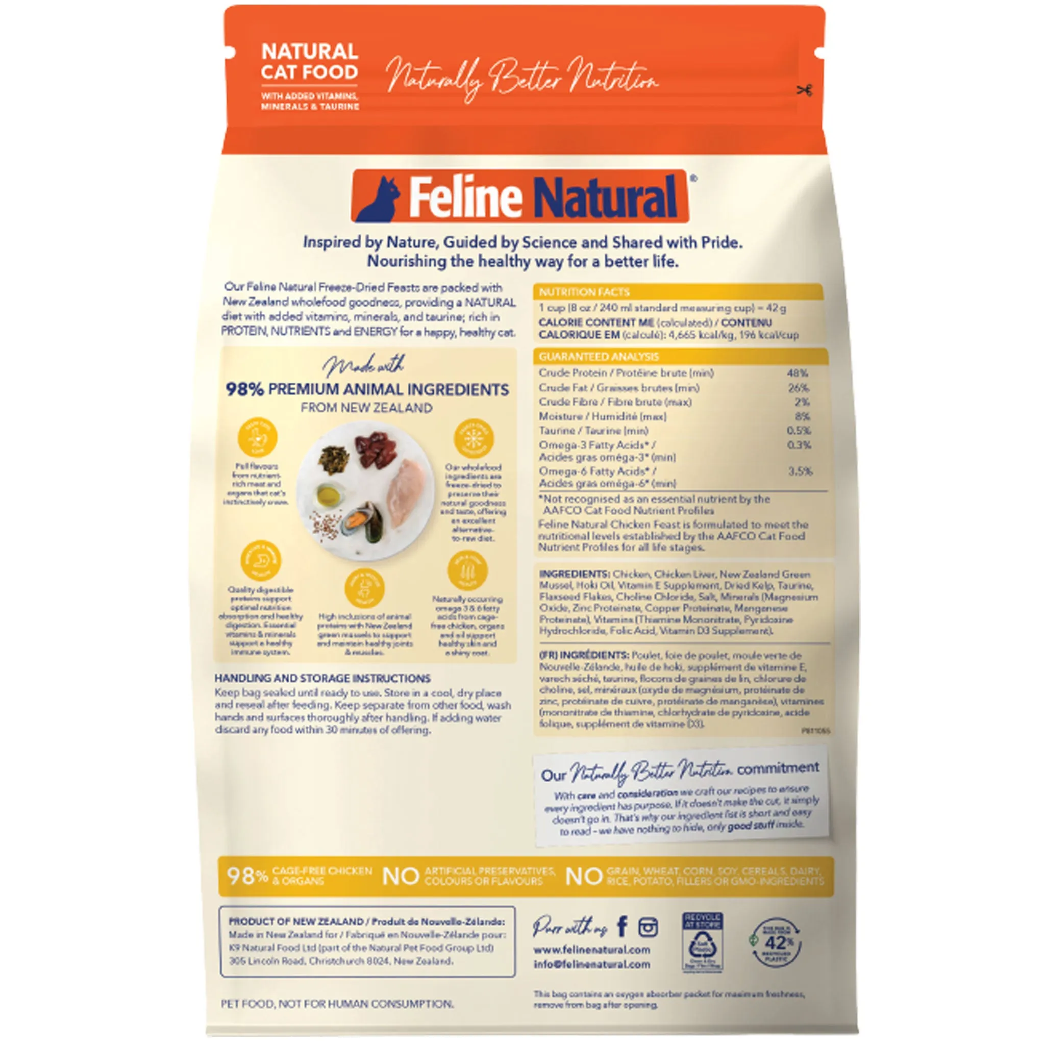 Feline Natural Freeze-Dried Chicken Cat Food