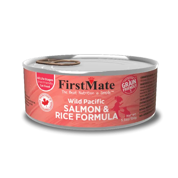 FirstMate Grain Friendly Wild Pacific Salmon & Rice Formula Canned Cat Food