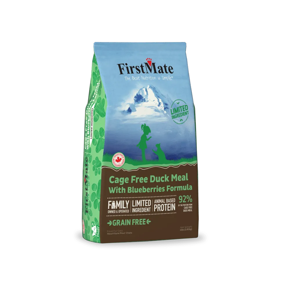 FirstMate Limited Ingredient Cage-Free Duck with Blueberries Dry Cat Food