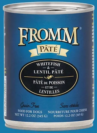 Fromm Grain-Free Whitefish & Lentil Pate Canned Dog Food