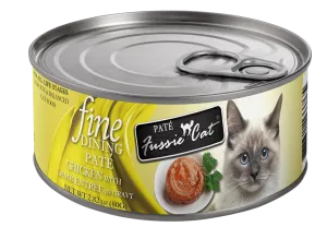 Fussie Cat Fine Dining Pate Chicken with Lamb Entree Wet Cat Food, 2.82oz