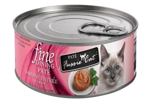 Fussie Cat Fine Dining Pate Sardine Entree Wet Cat Food, 2.82oz