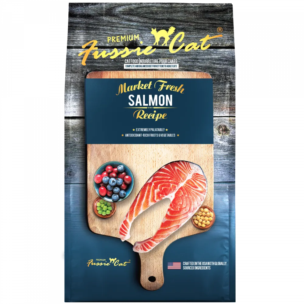 Fussie Cat Market Fresh Grain Free Salmon Recipe Dry Cat Food