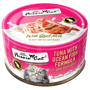 Fussie Cat Tuna with Oceanfish Formula in Goat Milk Gravy Canned Food