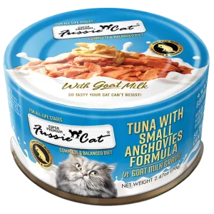 Fussie Cat Tuna with Small Anchovies Formula in Goat Milk Gravy