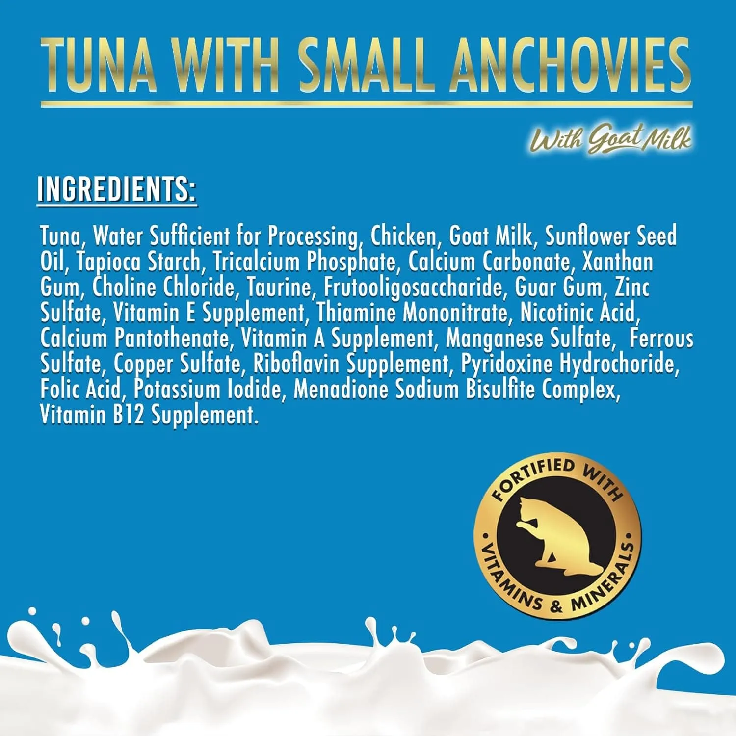 Fussie Cat Tuna with Small Anchovies in Goat Milk Gravy Shredded Canned Cat Food