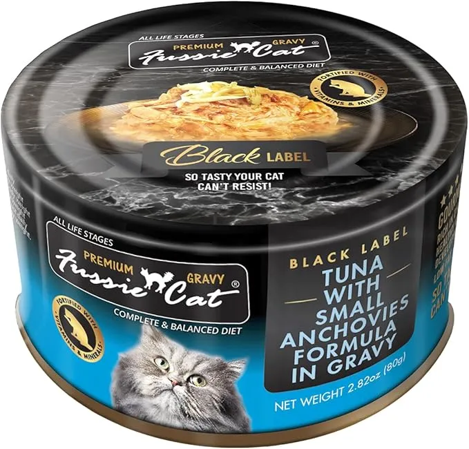 Fussie Cat Tuna with Small Anchovies in Gravy Canned Cat Food