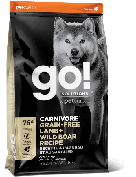 Go! Solutions Carnivore Grain Free Lamb and Wild Boar Recipe Dry Dog Food