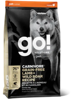 Go! Solutions Carnivore Grain Free Lamb and Wild Boar Recipe Dry Dog Food