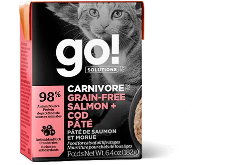 Go! Solutions Carnivore Grain Free Salmon and Cod Pâté for Cats 