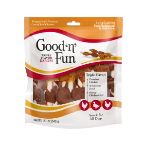 Good N Fun Kabobs Chicken, Duck and Liver Dog Treat 12oz