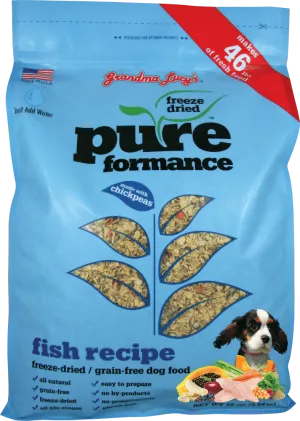 Grandma Lucy's Pureformance Fish Recipe Freeze Dried Grain Free Dog Food