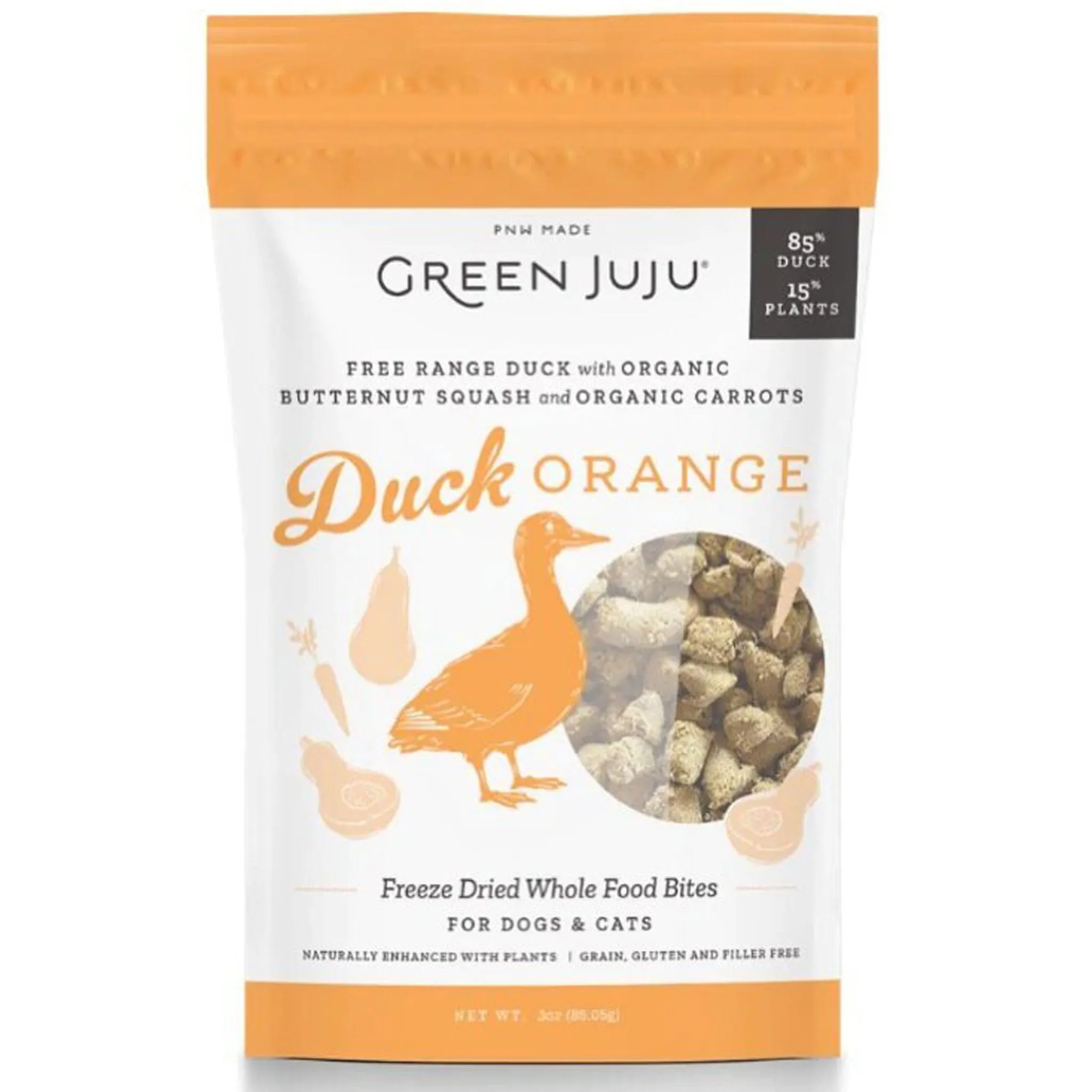 Green Juju Freeze-Dried Whole Food Bites Duck Dog Treats