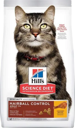Hill's Science Diet Adult 7  Hairball Control Chicken Recipe Dry Cat Food