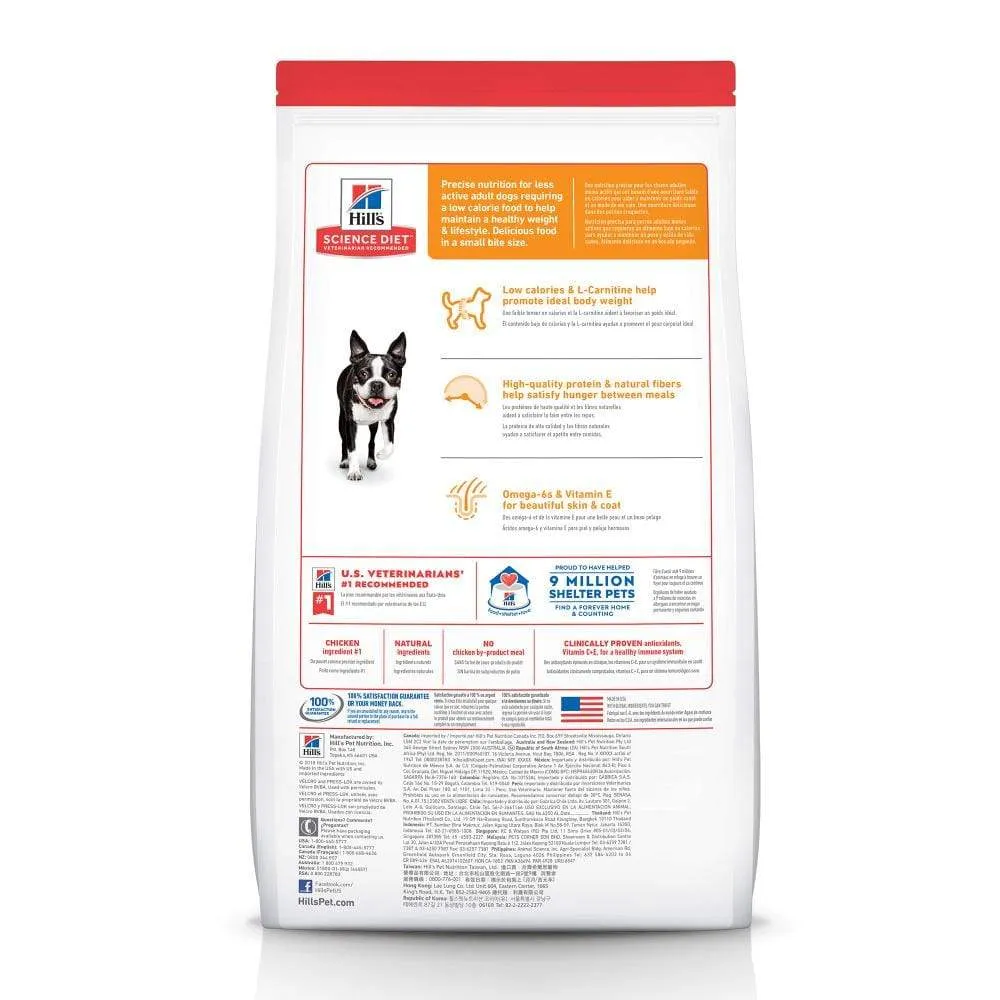 Hill's Science Diet Adult Light Small Bites Chicken Meal & Barley Dry Dog Food