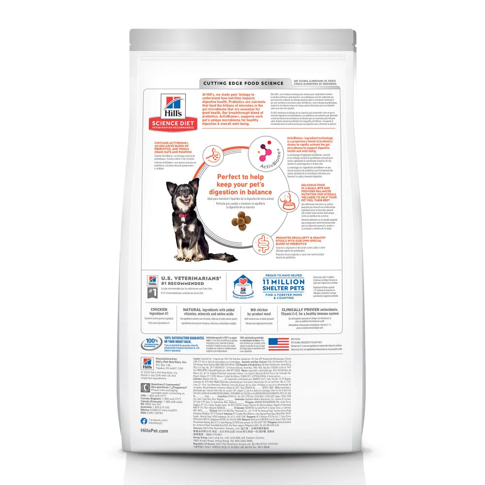 Hill's Science Diet Adult Perfect Digestion Small Bites Chicken Dry Dog Food