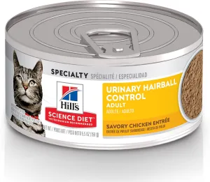 Hill's Science Diet Adult Urinary Hairball Control Savory Chicken Entree Canned Cat Food