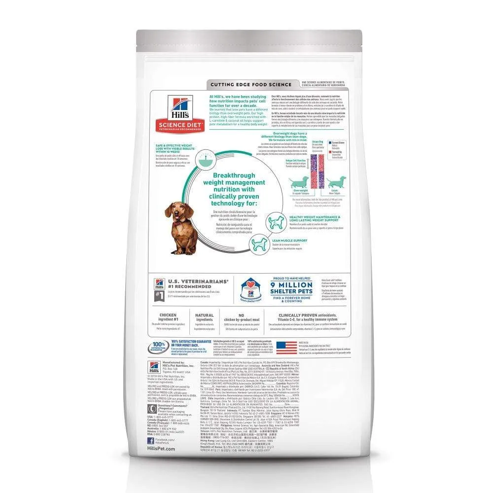 Hill's Science Diet Perfect Weight Adult Small & Mini Breed Chicken Recipe Dry Dog Food