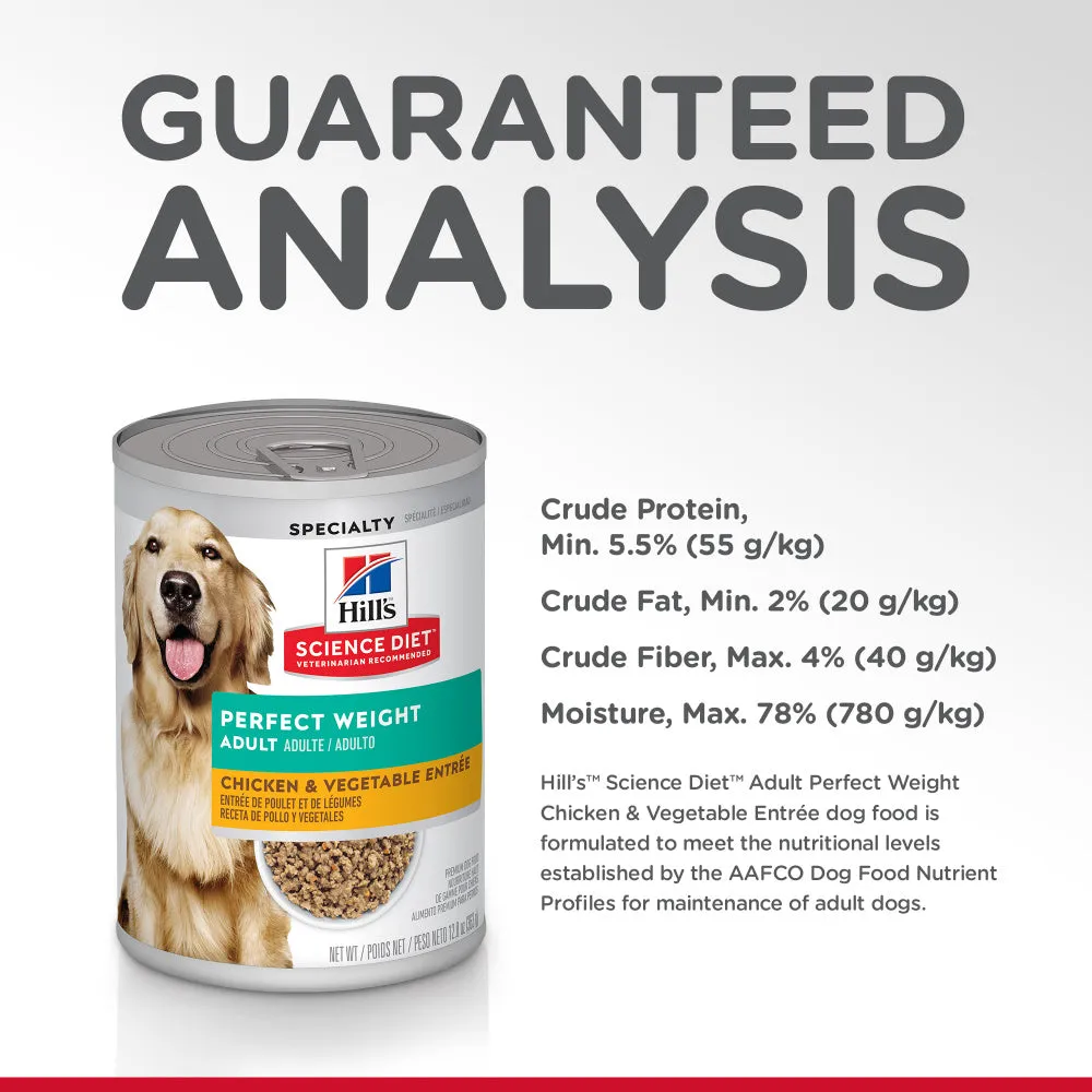 Hill's Science Diet Perfect Weight Chicken & Vegetable Entree Canned Dog Food