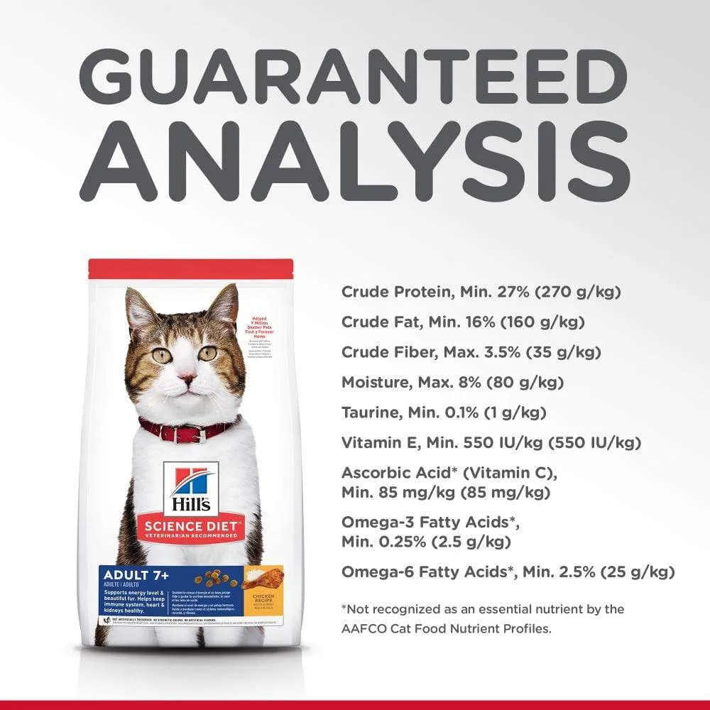 Hill's Science Diet Senior 7  Chicken Recipe Dry Cat Food