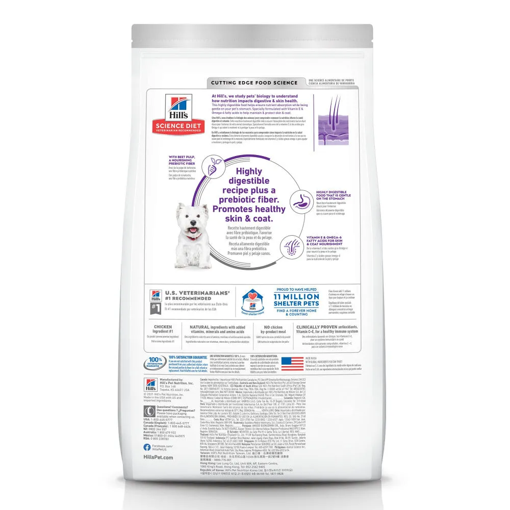 Hill's Science Diet Sensitive Stomach & Skin Small Bites Chicken Recipe Adult Dry Dog Food