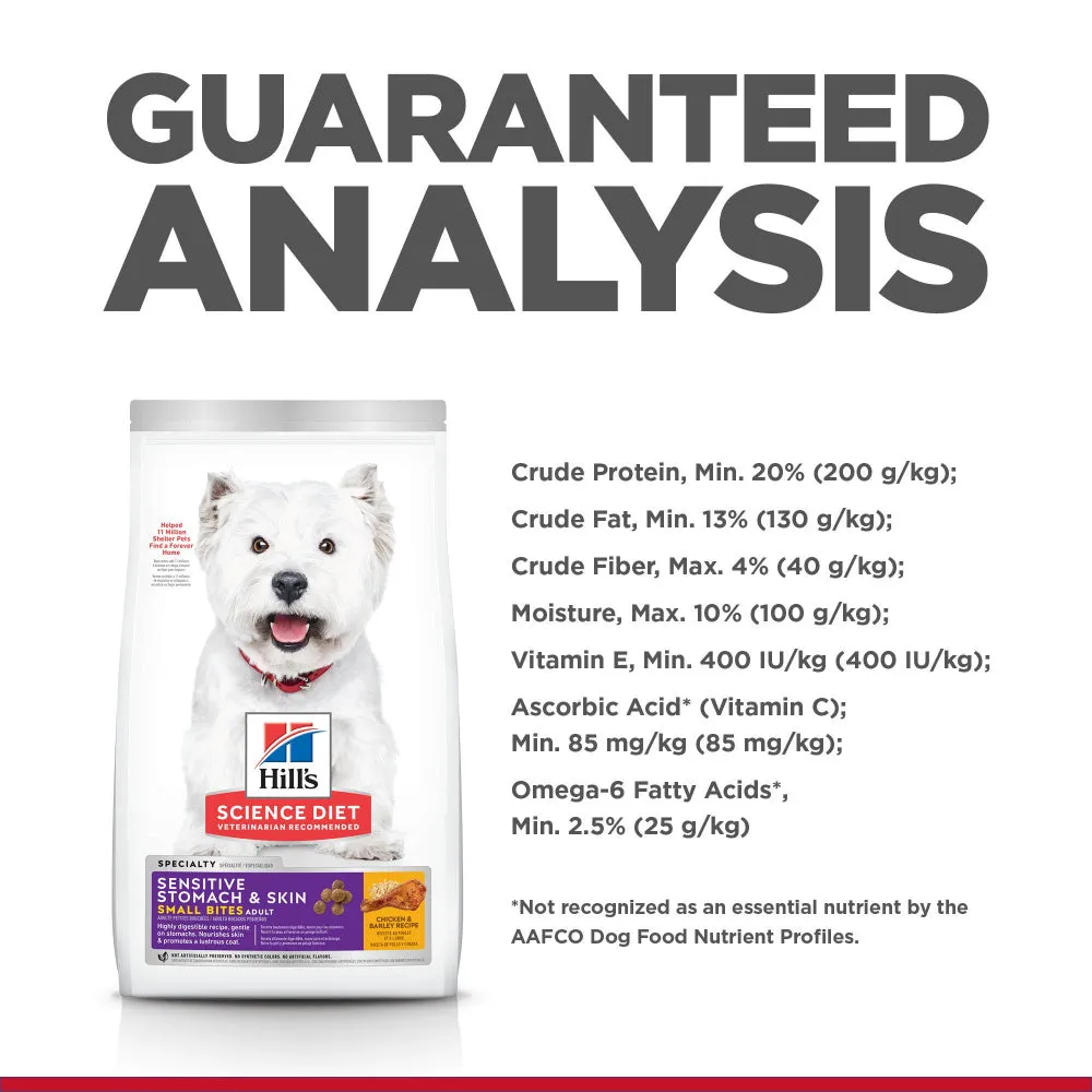 Hill's Science Diet Sensitive Stomach & Skin Small Bites Chicken Recipe Adult Dry Dog Food