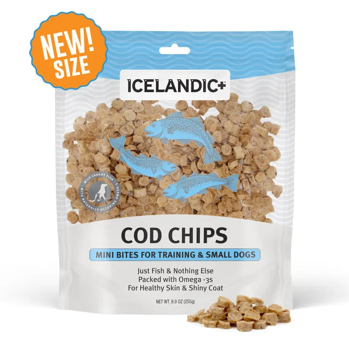 Icelandic  Mini Cod Fish Chip Treats for Training & Small Dogs