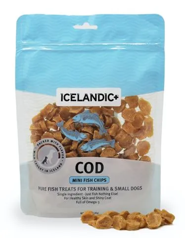 Icelandic  Mini Cod Fish Chip Treats for Training & Small Dogs