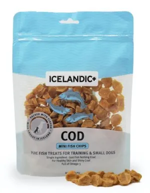Icelandic  Mini Cod Fish Chip Treats for Training & Small Dogs